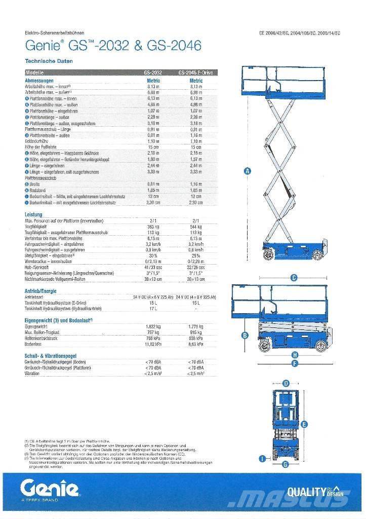 Genie GS 2032 Scheren-Arbeitsbühnen