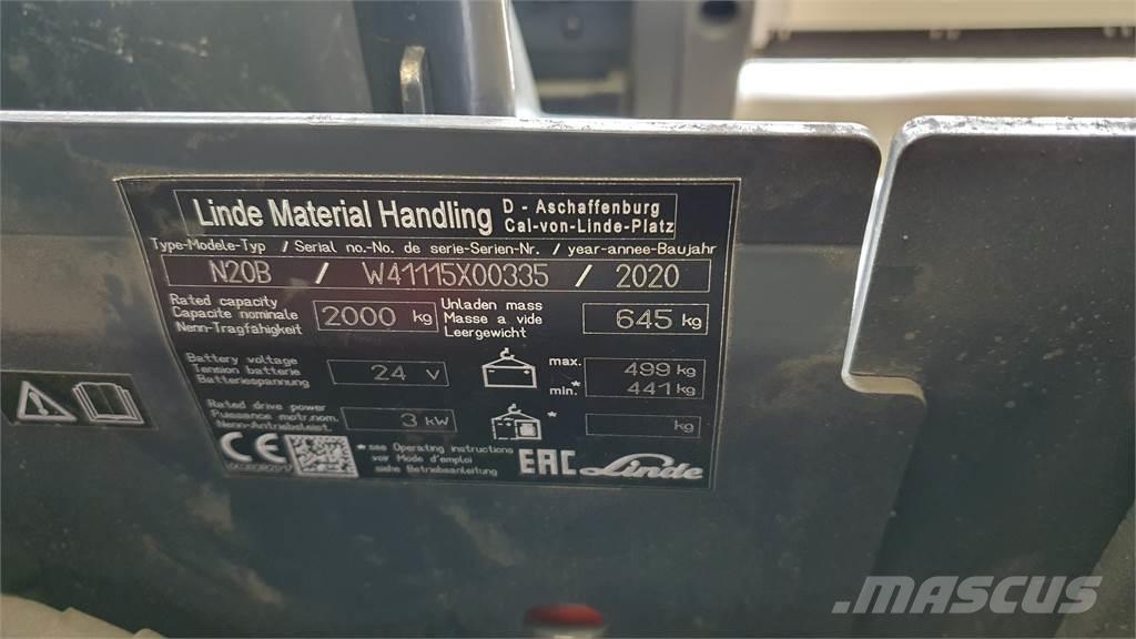 Linde N20B Niederhub-Kommissionierer