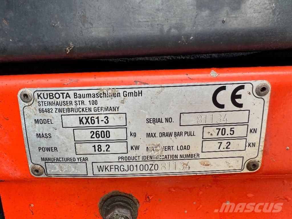 Kubota KX 61-3 Minibagger < 7t
