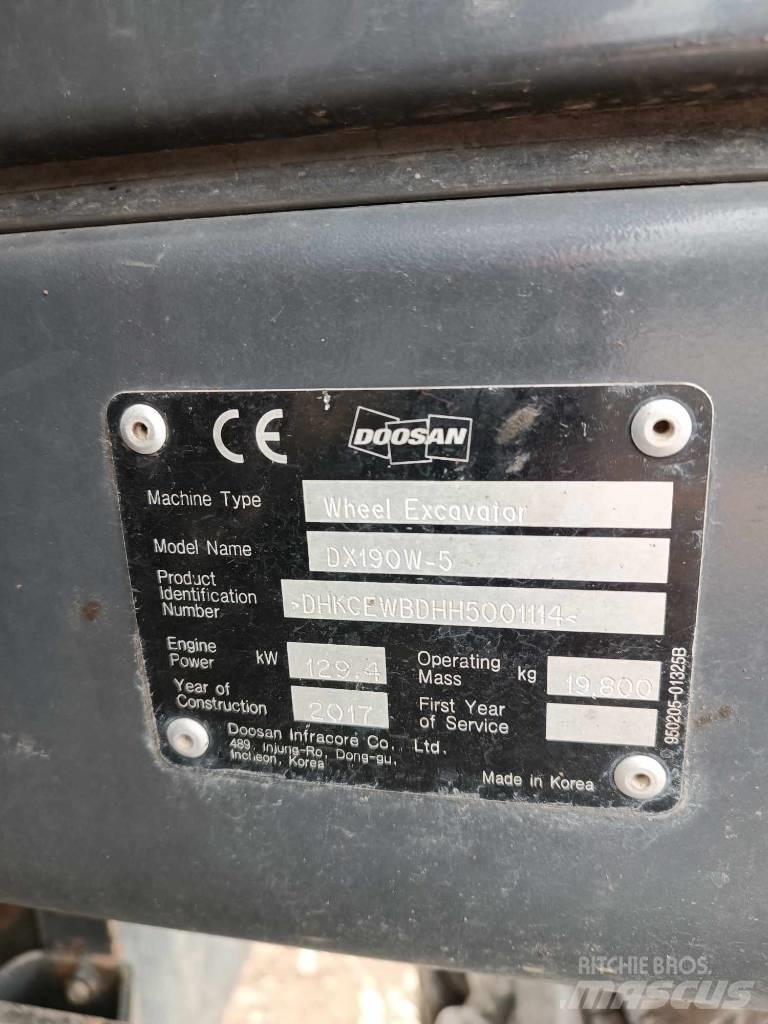 Doosan DX 190 W-5 Mobilbagger