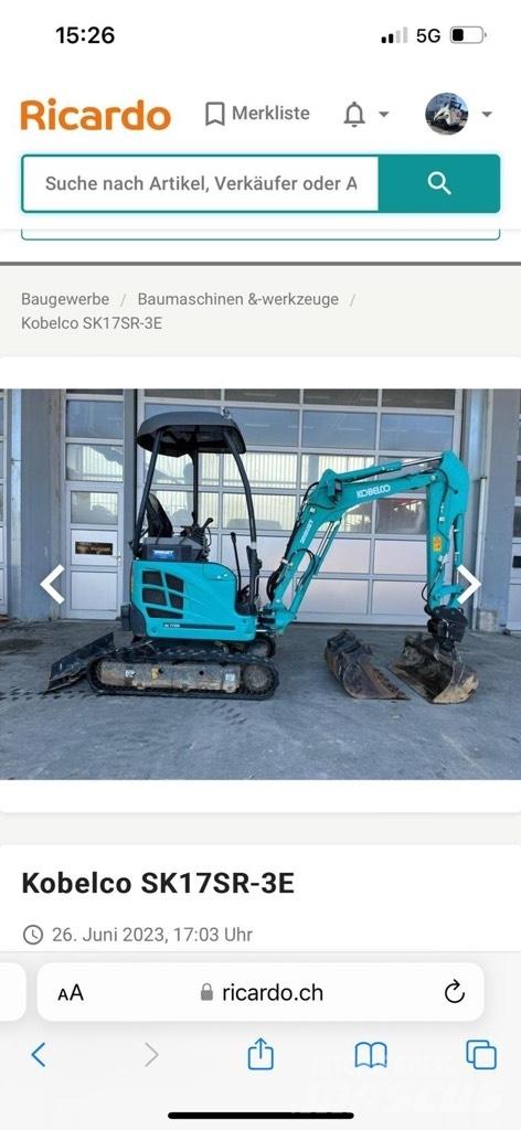 Kobelco SK17SR-3E Minibagger < 7t