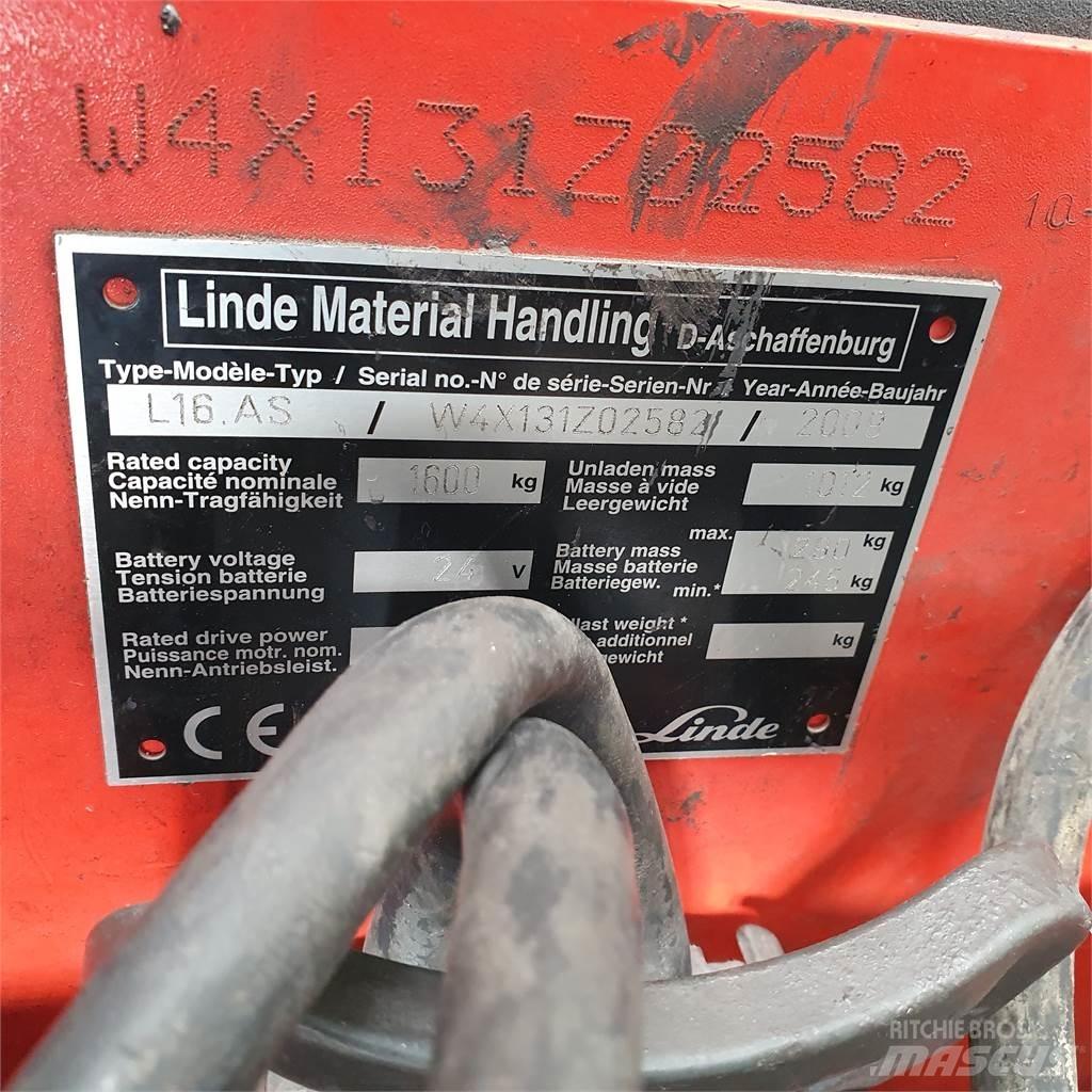 Linde L16AS Deichselstapler
