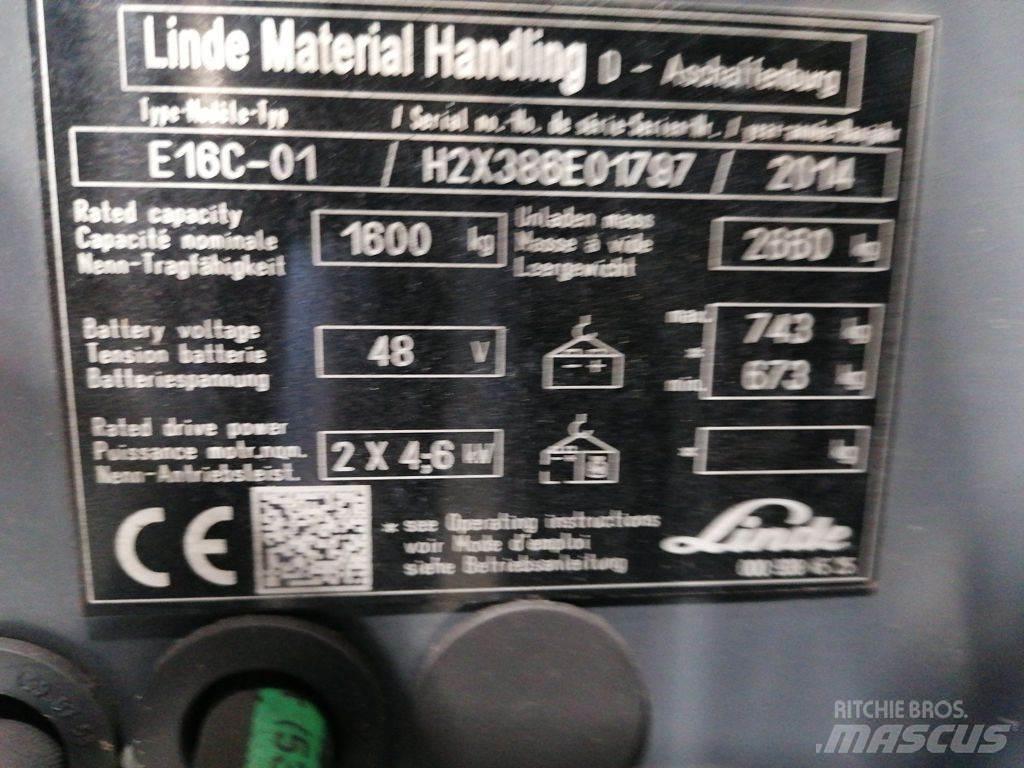Linde E16C-01 Elektrostapler