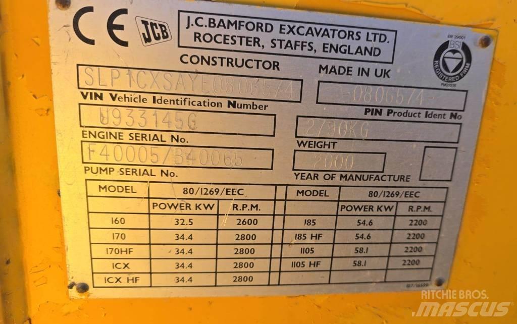 JCB 1 CX Baggerlader