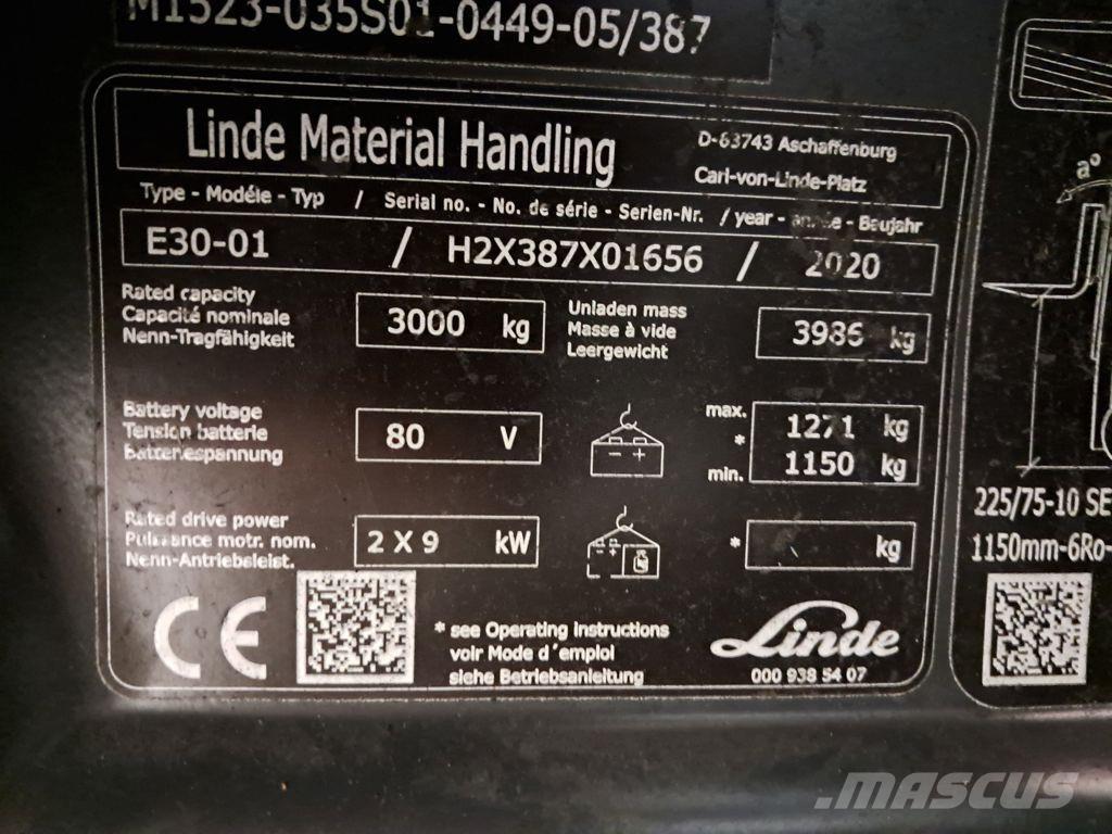 Linde E30-01 Elektrostapler
