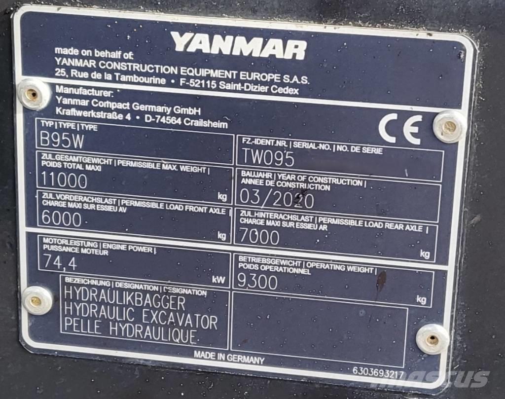 Yanmar B 95 W Mobilbagger