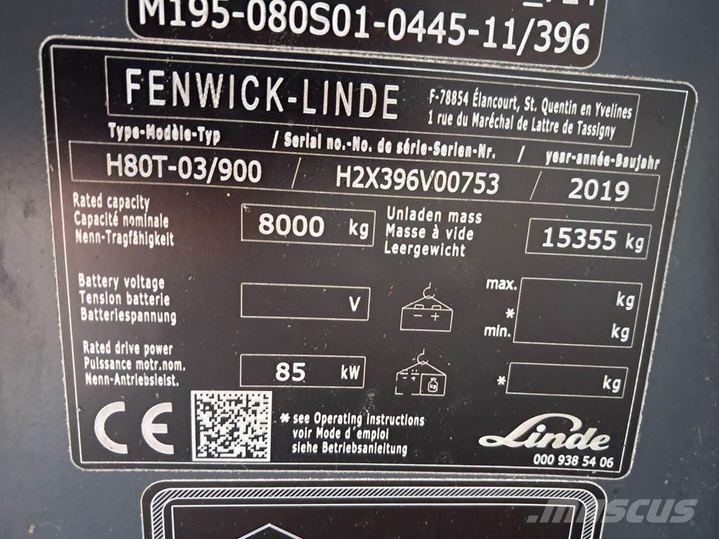 Linde H80T/03-900 Gasstapler