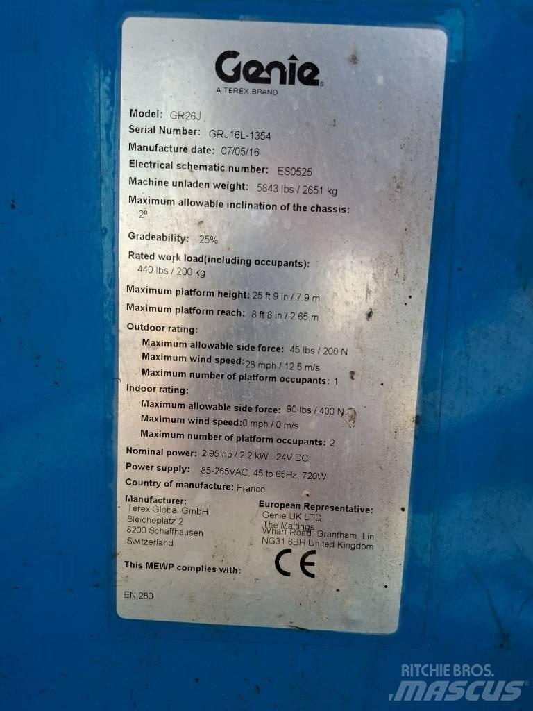 Genie GR 26 J Personenaufzüge