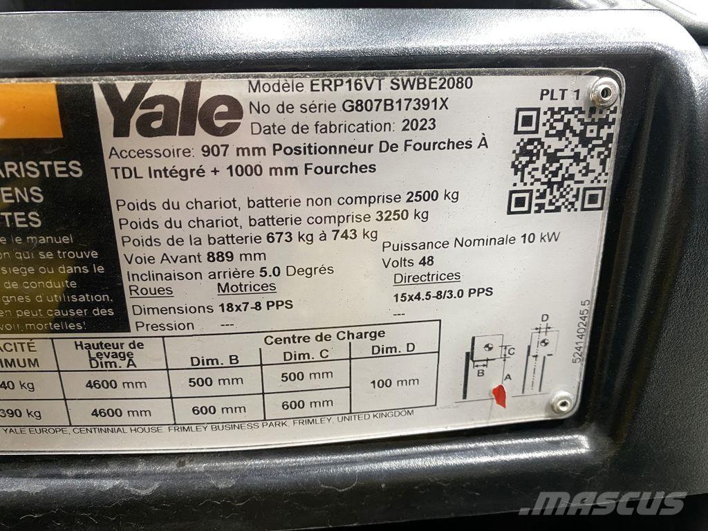 Yale ERP16VT Elektrostapler