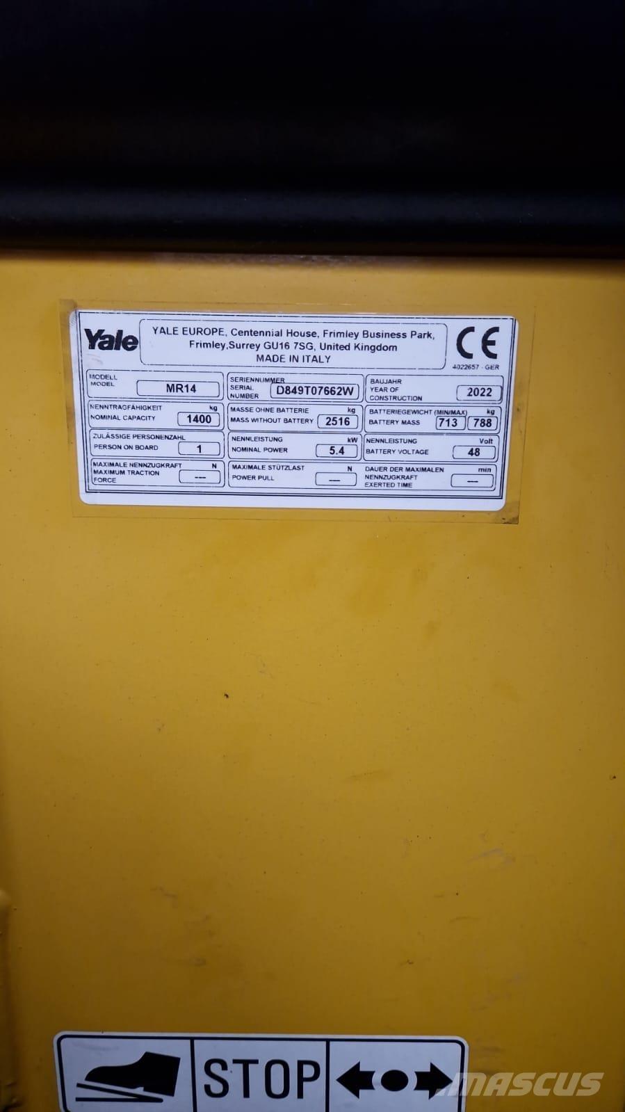 Yale MR14 Schubmaststapler