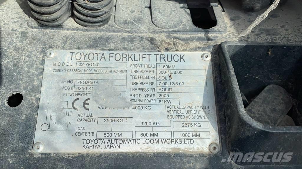 Toyota 02-7 FG 40 Gasstapler