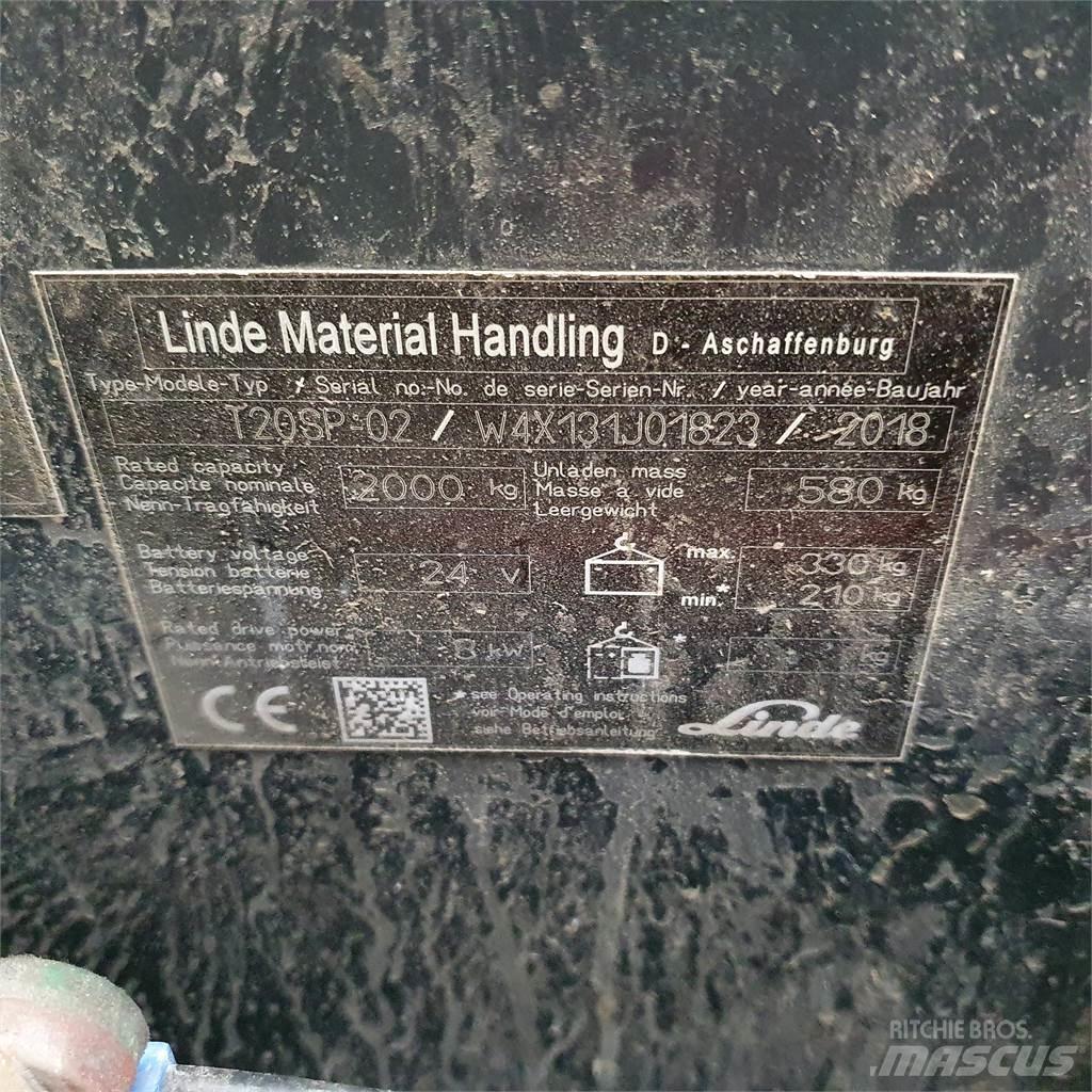 Linde T20SP kurz Niedergabelstapler