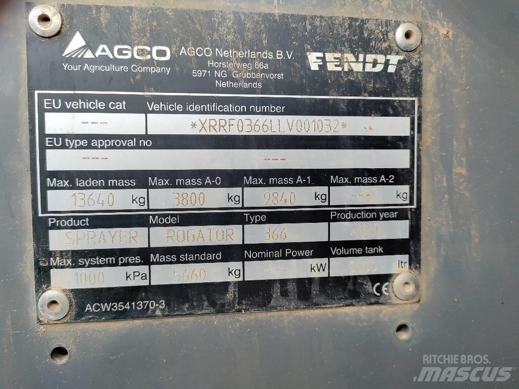 Fendt Rogator 366 Anhängespritzen