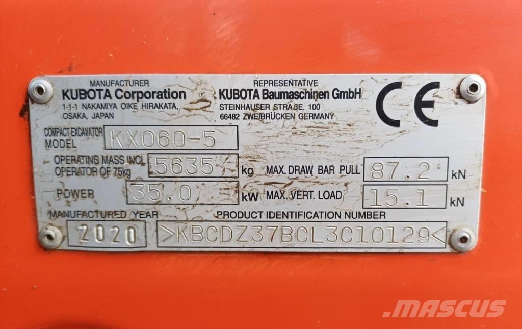 Kubota KX 060-5 Minibagger < 7t