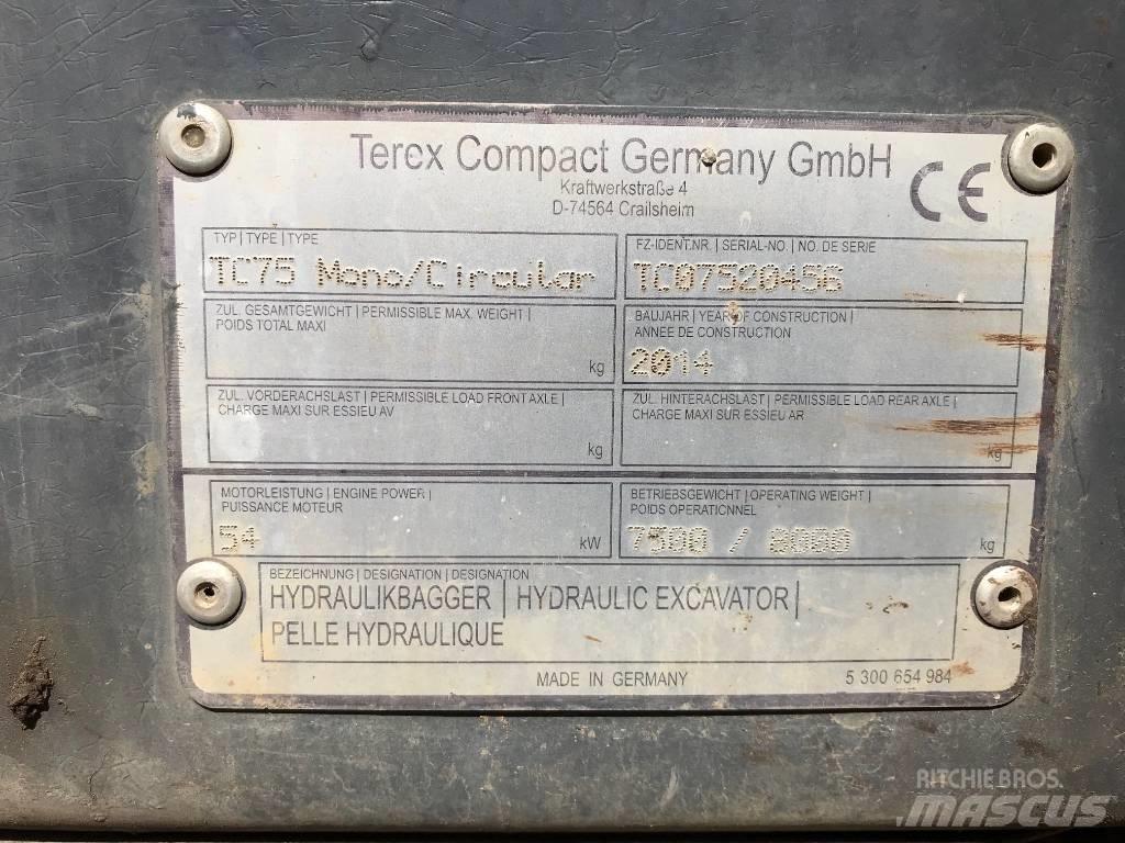 Terex TC 75 Midibagger  7t - 12t