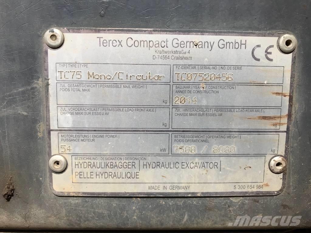 Terex TC 75 (Circular) Midibagger  7t - 12t