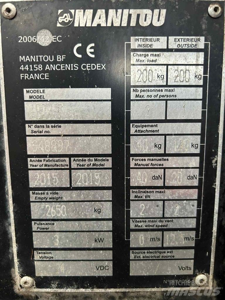 Manitou 100 VJR Personenaufzüge