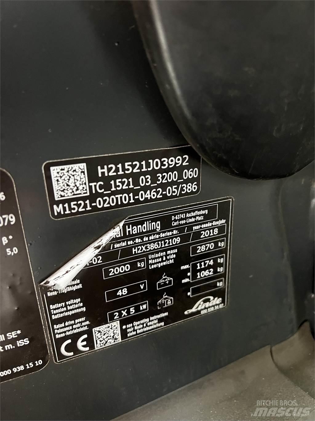Linde E20PH Elektrostapler