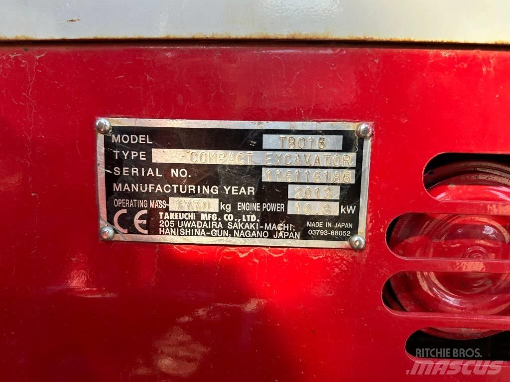 Takeuchi TB 016 Minibagger < 7t