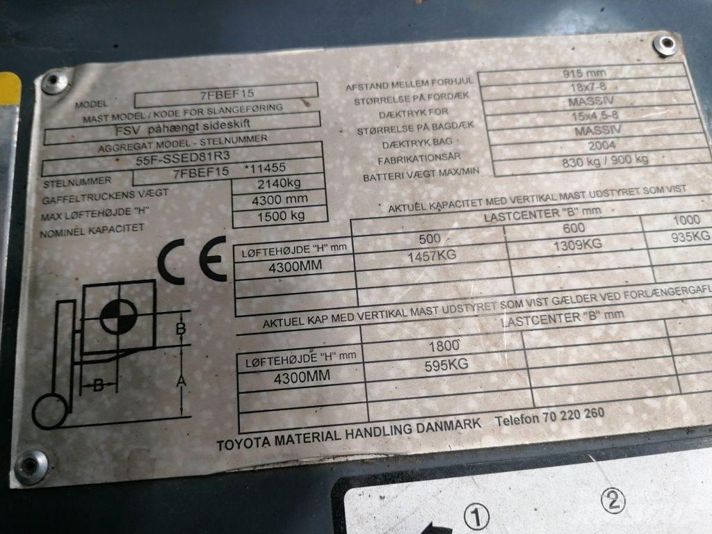 Toyota 5FBEF15 Elektrostapler