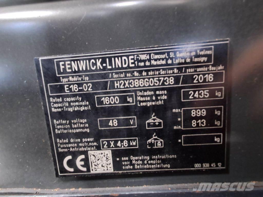 Linde E16-02 Elektrostapler