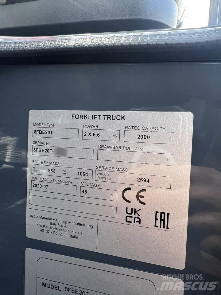 Toyota 8FBE20T Elektrostapler