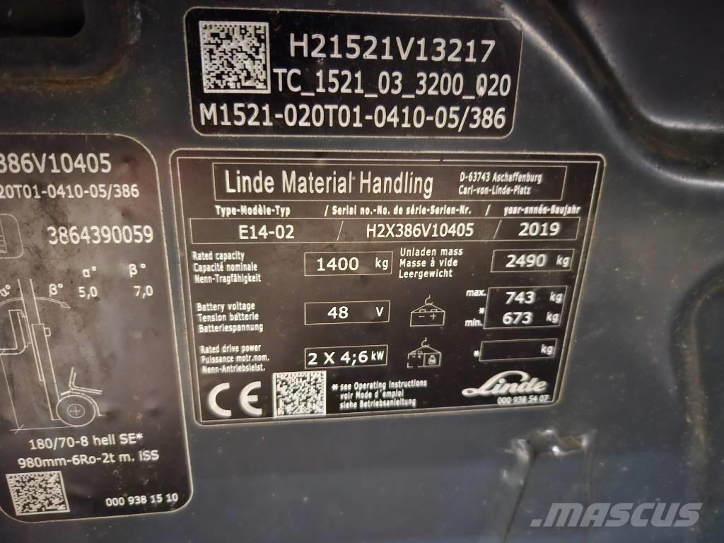 Linde E14 Elektrostapler