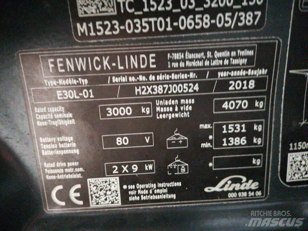 Linde E30L-01 Elektrostapler