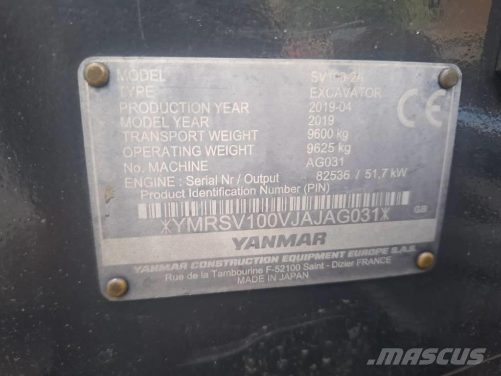 Yanmar SV 100-2A Midibagger  7t - 12t
