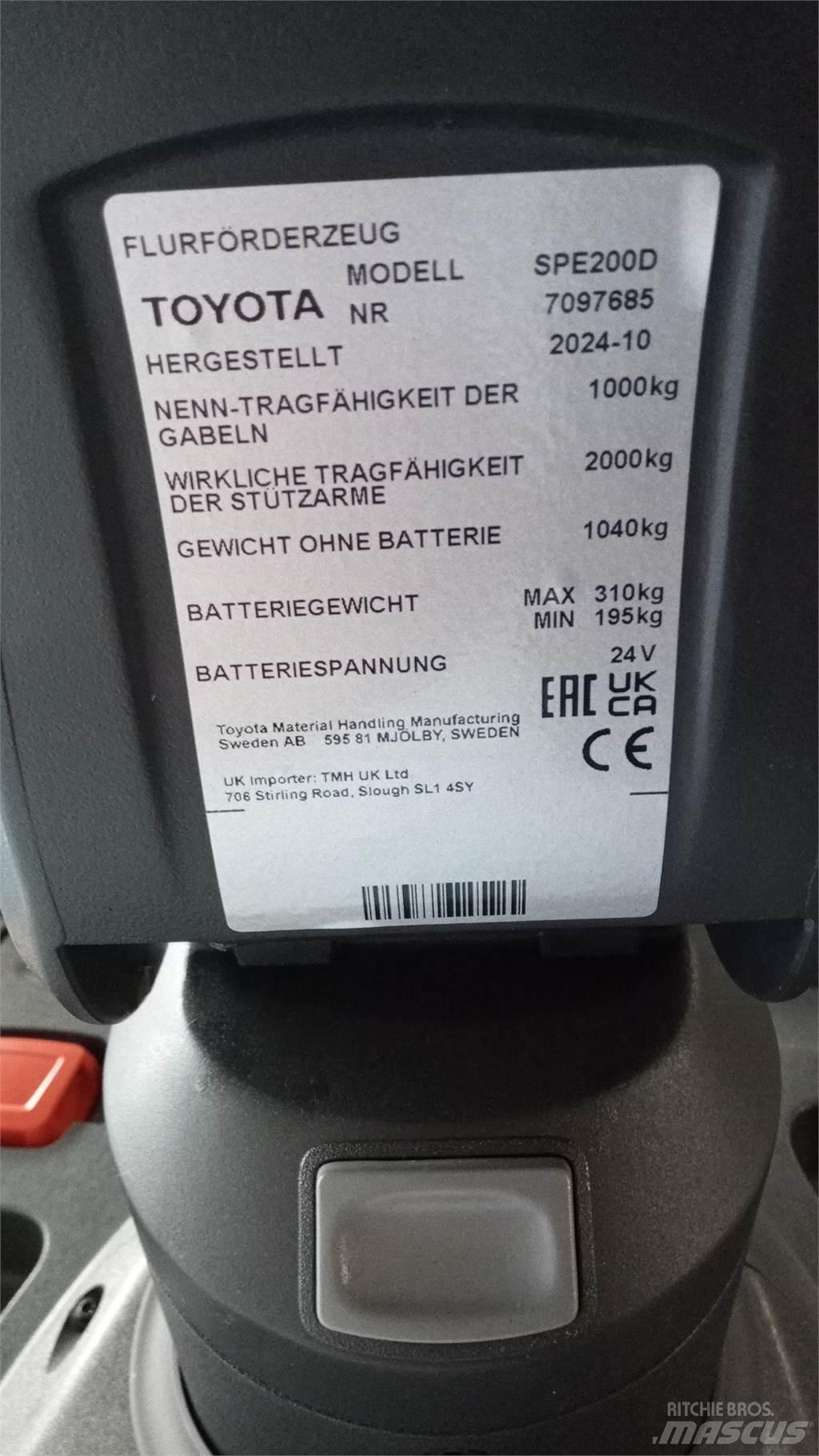Toyota BT SPE200D Deichselstapler