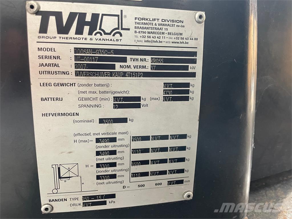 Doosan G35C-5 Gasstapler