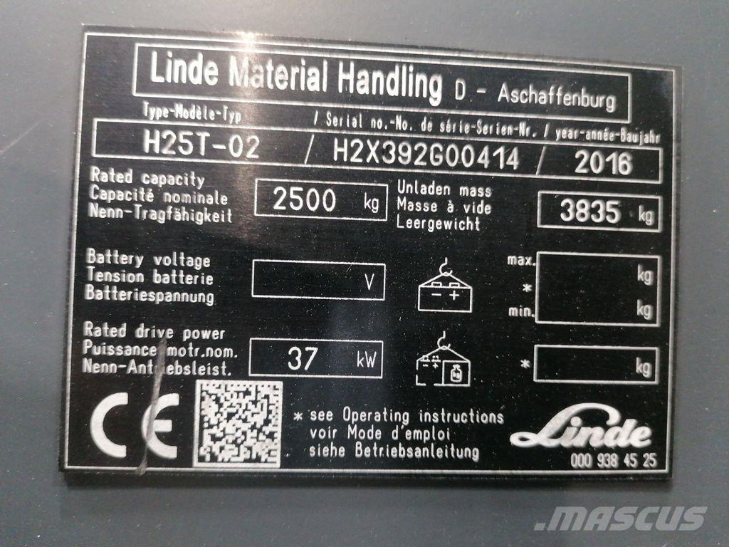 Linde H25T-02 Gasstapler