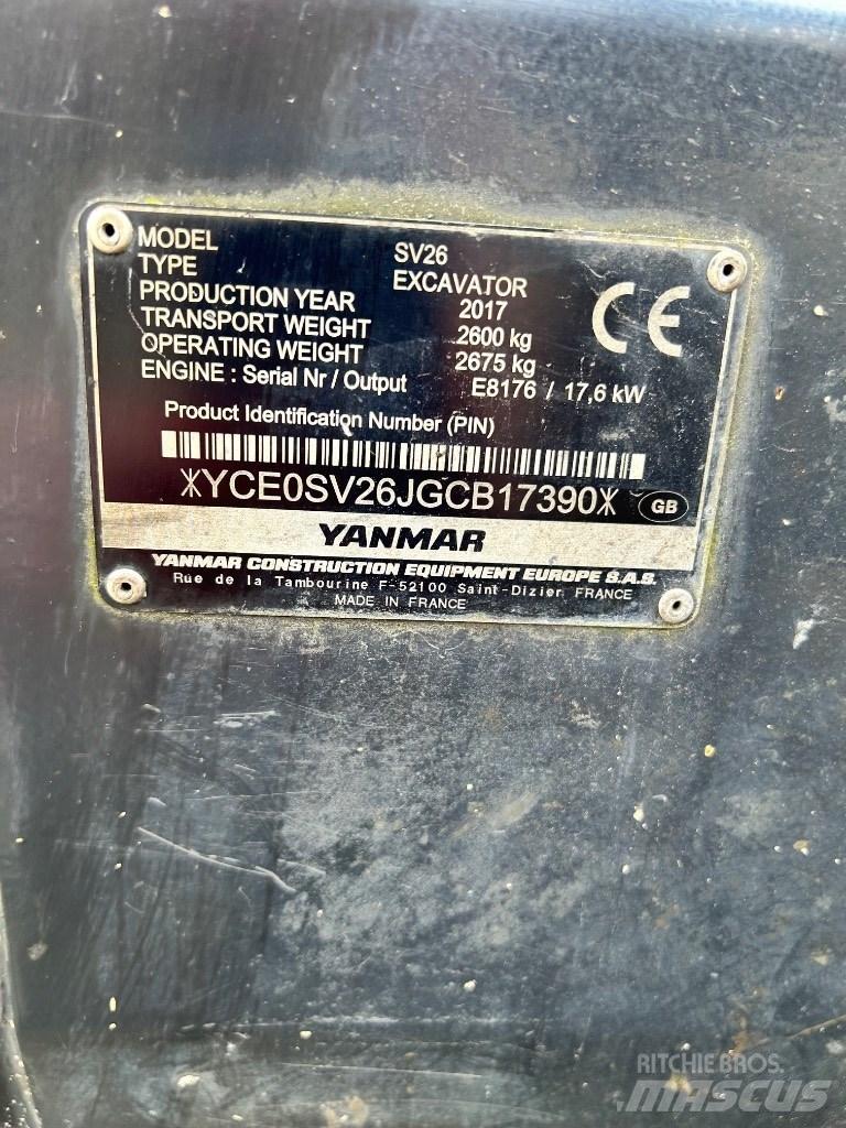 Yanmar SV 26 Minibagger < 7t
