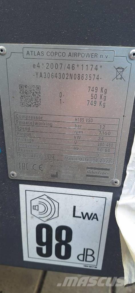 Atlas Copco H185 VSD Kompressoren