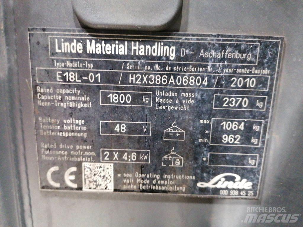 Linde E18L-01 Elektrostapler