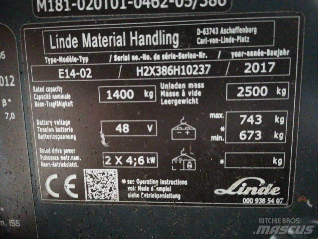 Linde E14-02 Elektrostapler