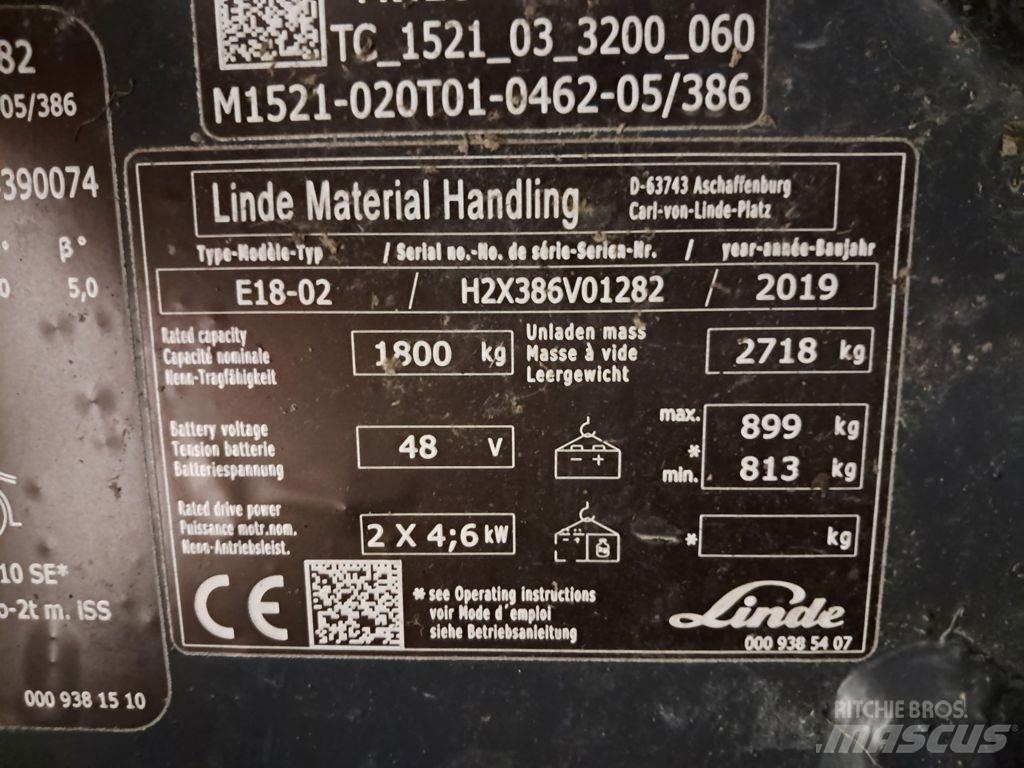 Linde E18-02 Elektrostapler