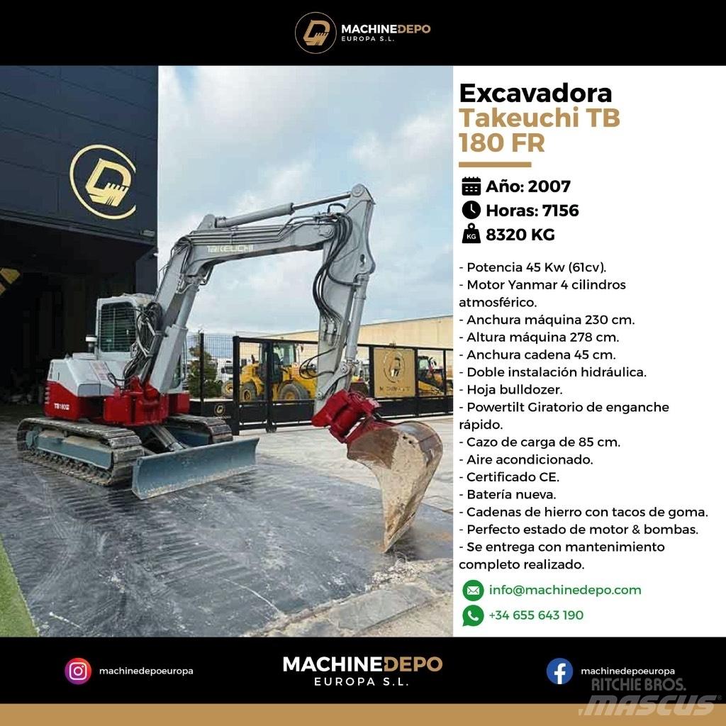 Takeuchi TB 180 FR Midibagger  7t - 12t