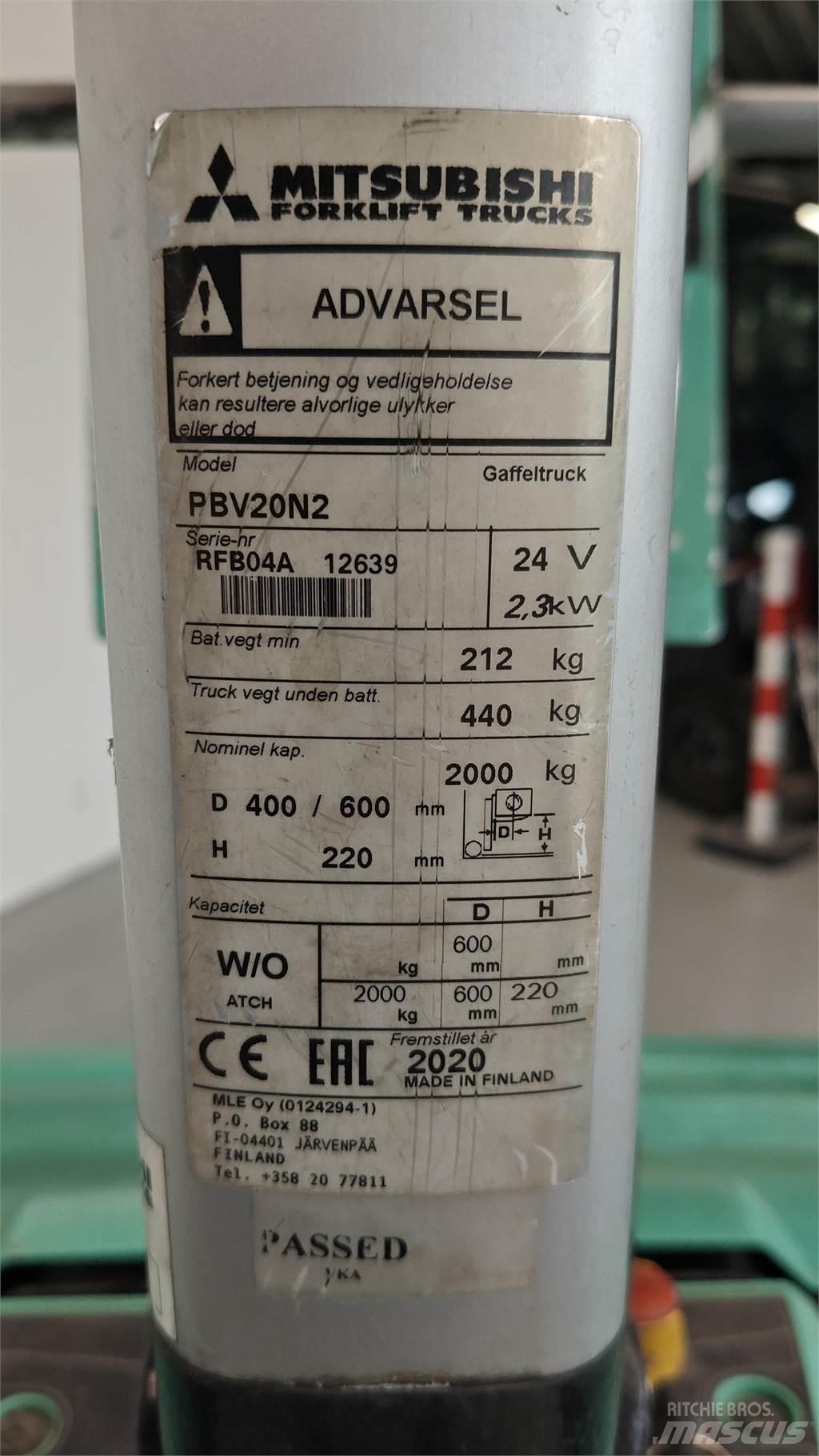 Mitsubishi PBV20N2 Andere Gabelstapler