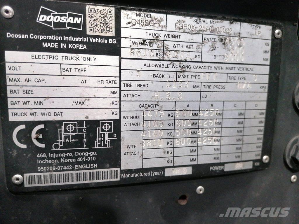Doosan G45SC-7 Gasstapler