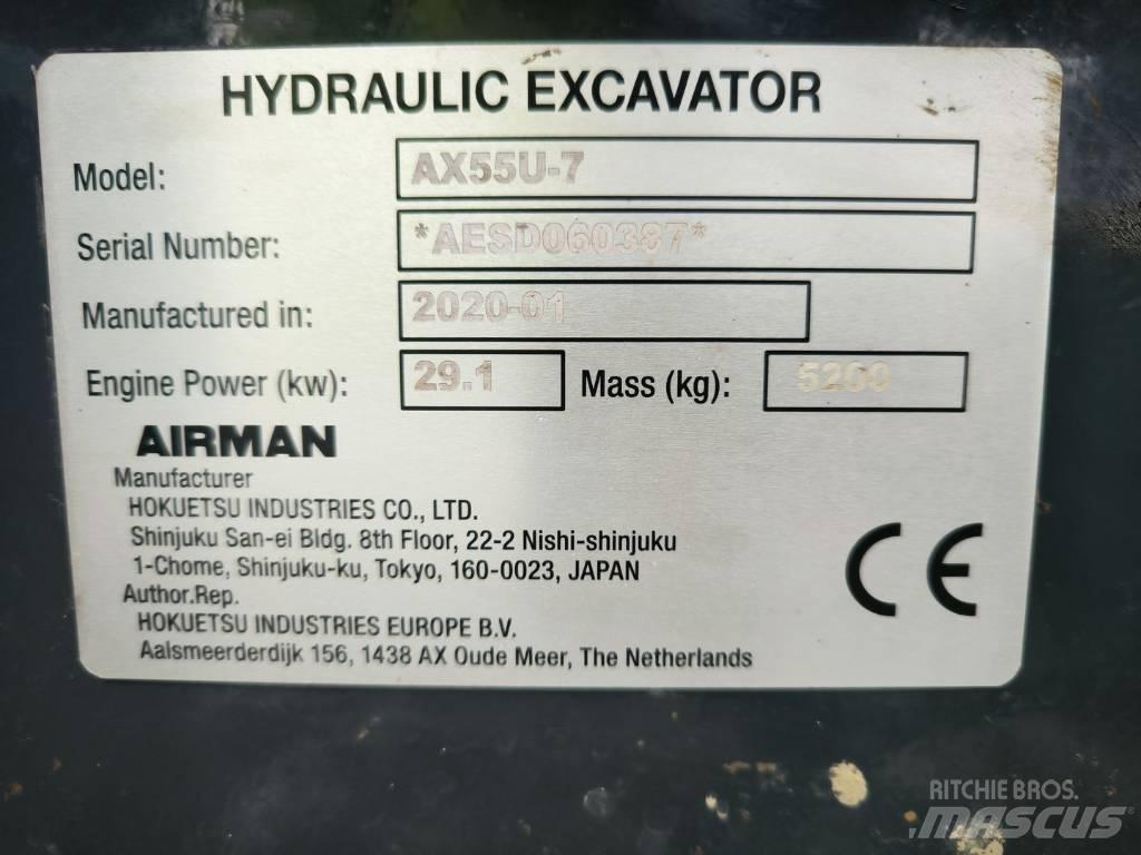Airman AX55u Minibagger < 7t