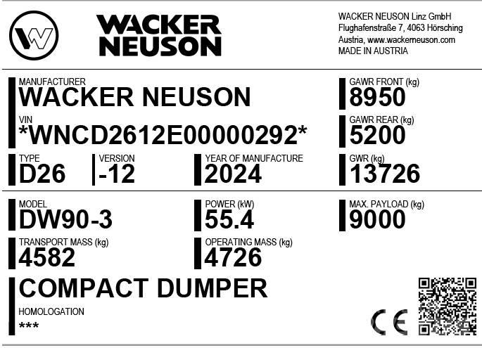 Wacker Neuson DW90-3 Minidumper