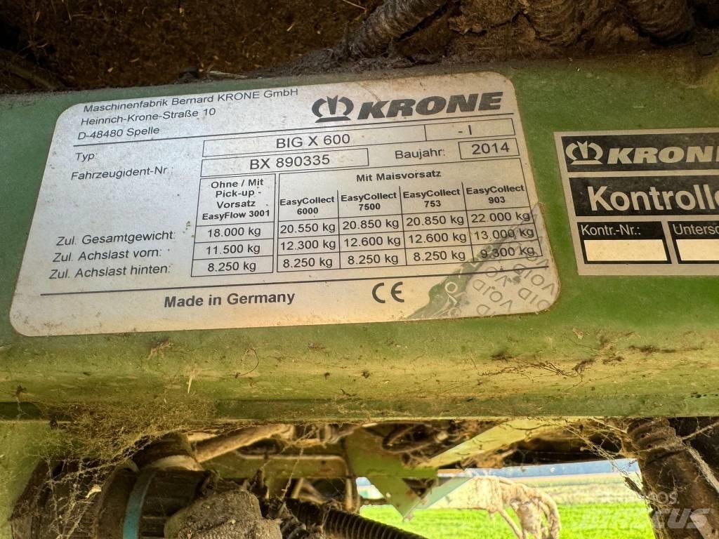 Krone Big X 600 Selbstfahrende Häcksler