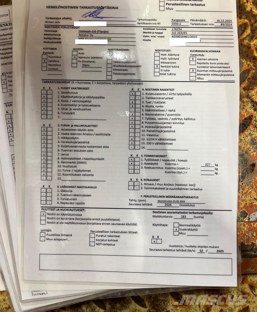 JLG 2630 ES Scheren-Arbeitsbühnen