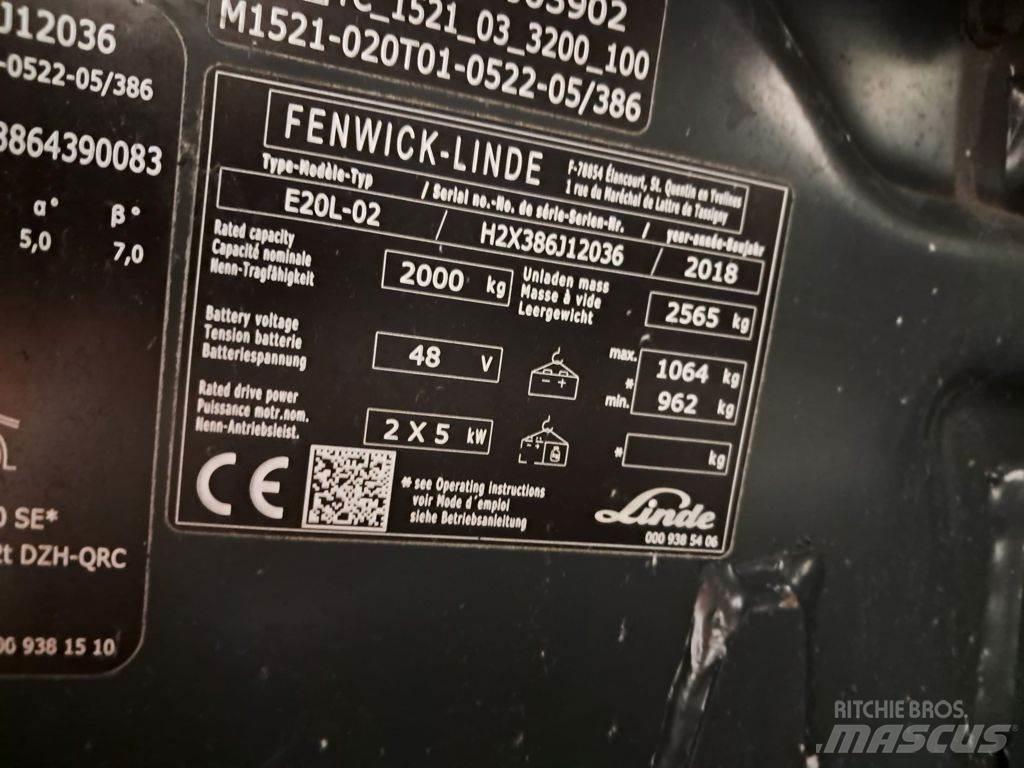 Linde E20L-02 Elektrostapler