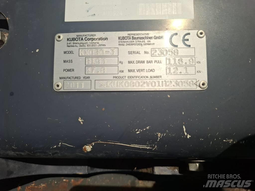 Kubota KX 080-3 Midibagger  7t - 12t