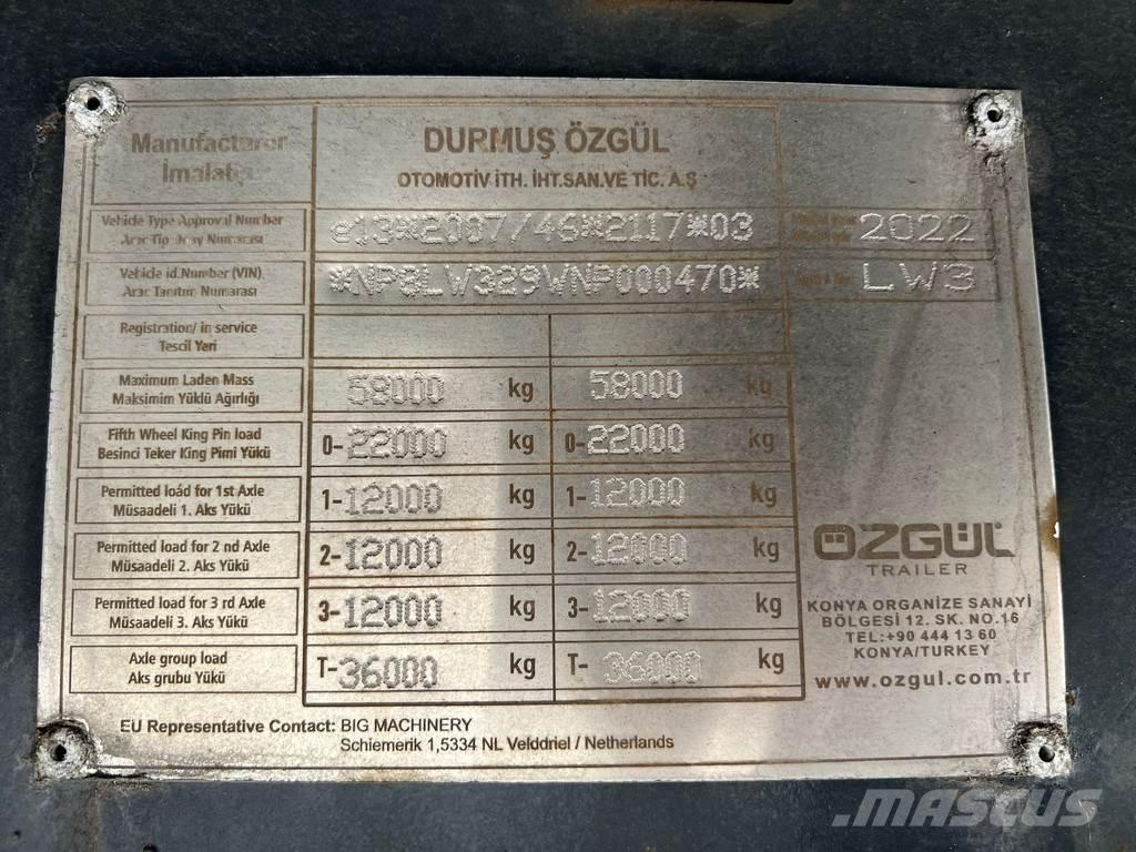 Ozgul LW3 EU 1SS Tieflader-Auflieger