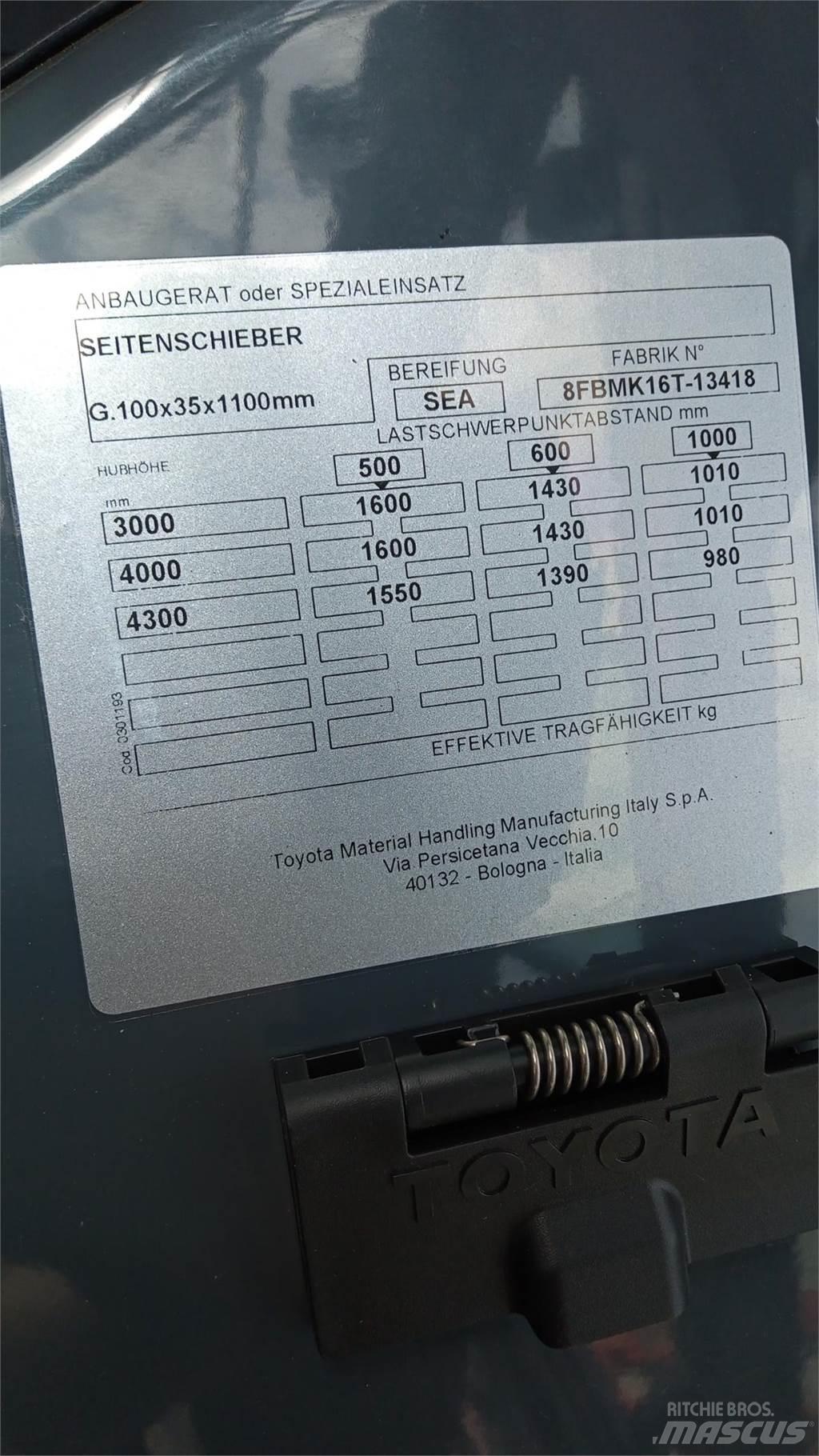 Toyota 8FBMK16T Elektrostapler
