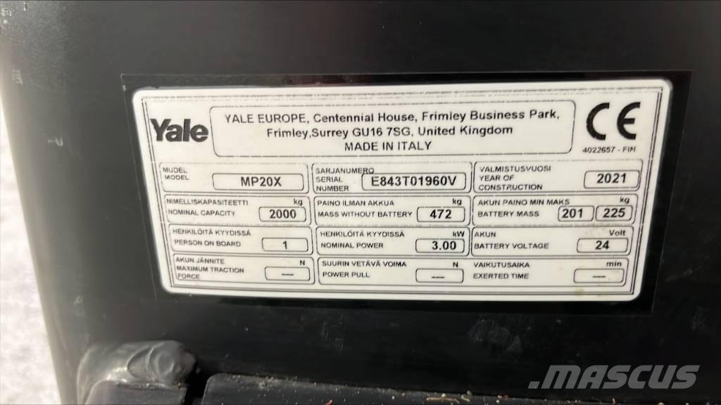 Yale MP 20 X Gabelstapler mit Fahrerstand