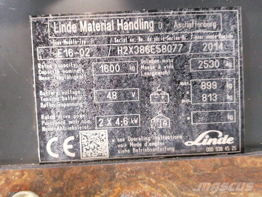 Linde E16-02 Elektrostapler